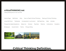 Tablet Screenshot of criticalthinking.net